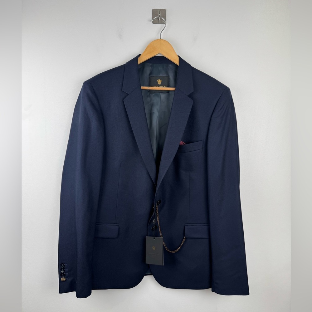 NWT Lords & Fools Men Navy‎ Blue Wool Blazer EU 56 / US 46